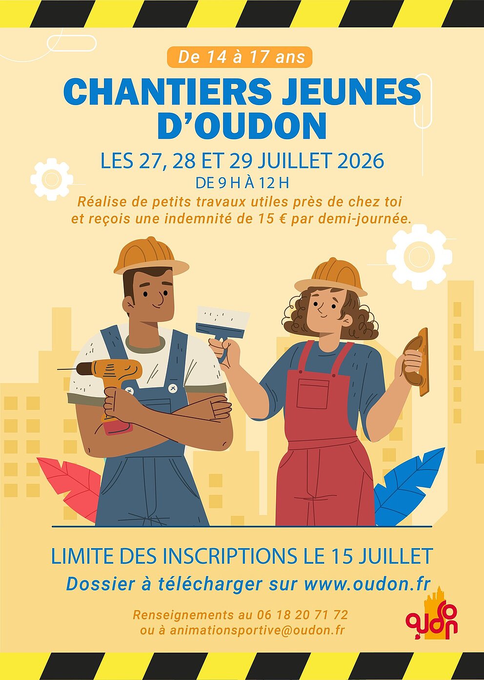 Inscription aux chantiers jeunes de l'été