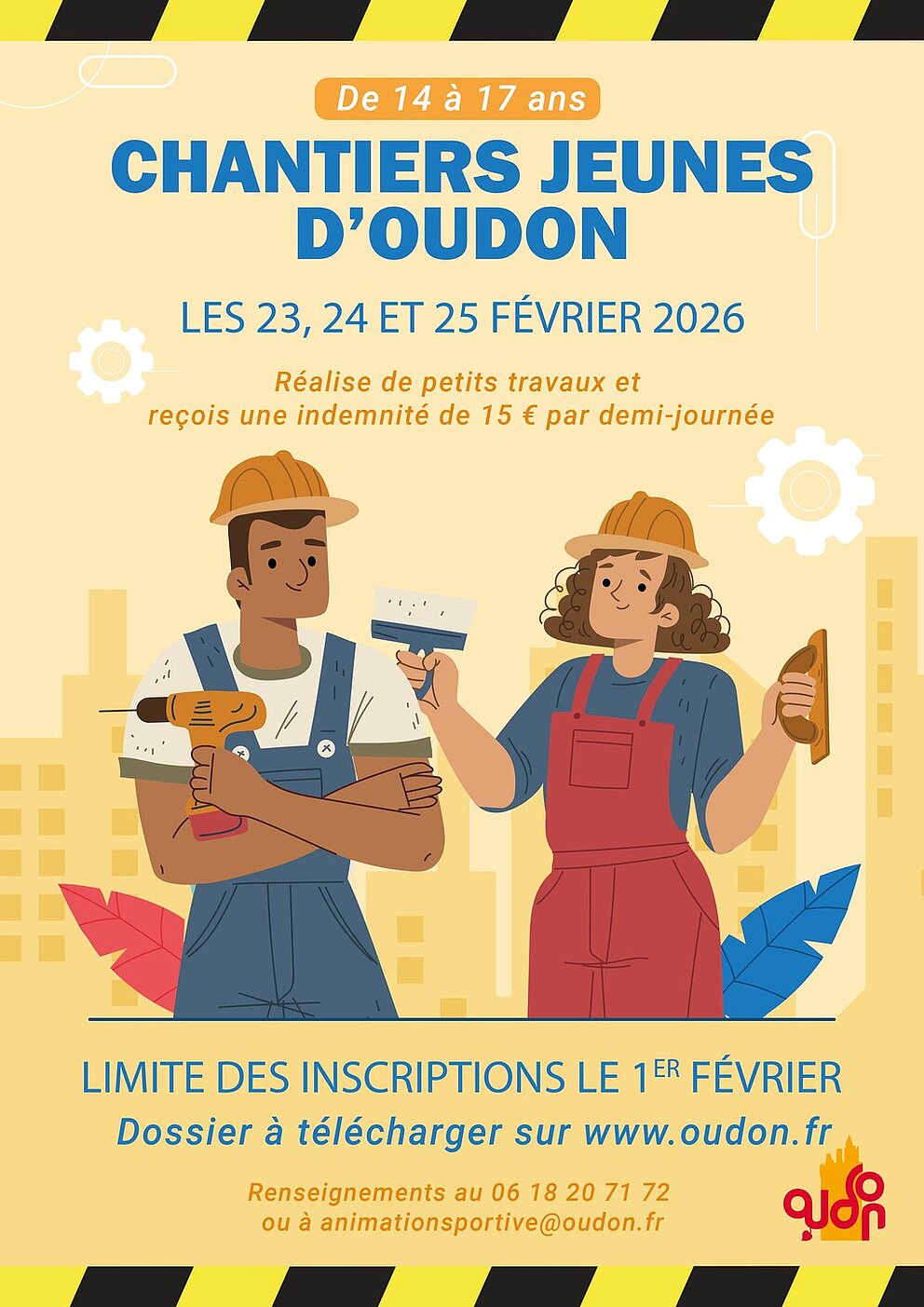 Inscription aux chantiers jeunes des vacances d'hiver