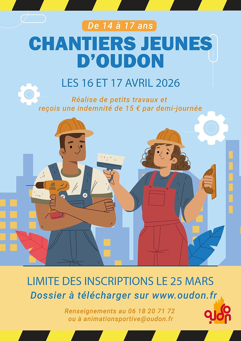 Inscription aux chantiers jeunes des vacances de printemps