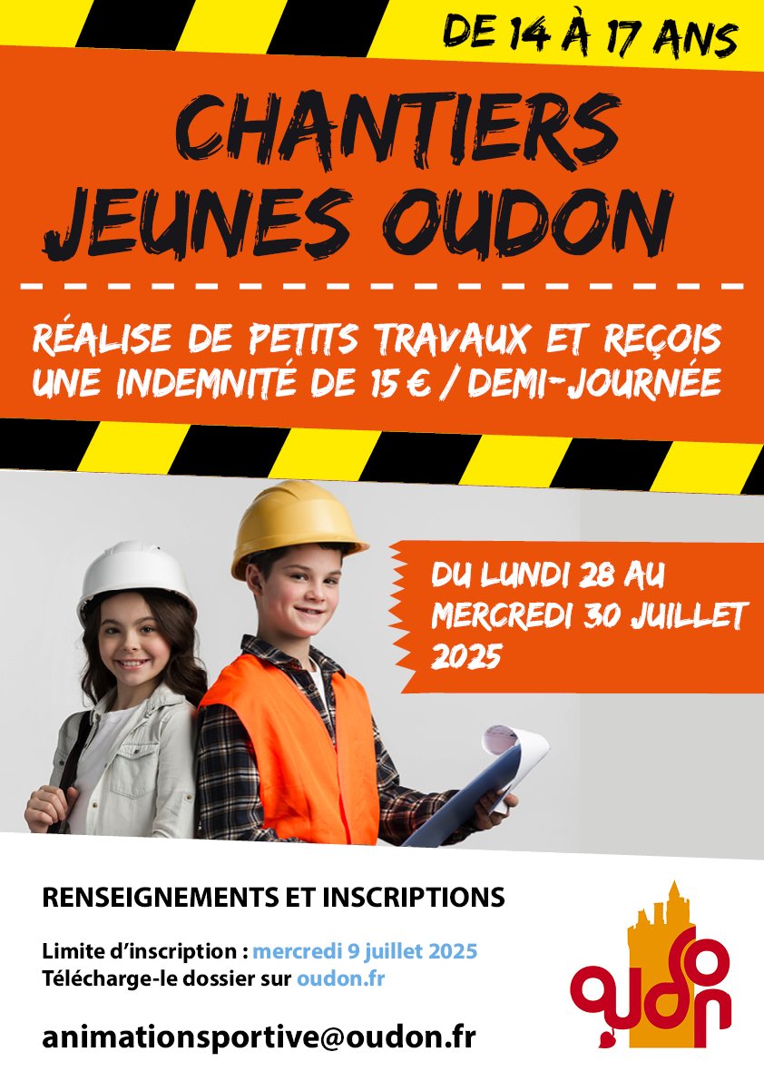Inscription aux chantiers jeunes de l'été